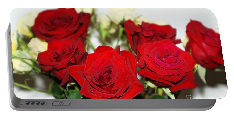  Bouquet Of Roses Portable Battery Charger featuring the photograph Bouquet of Roses by Oksana Semenchenko