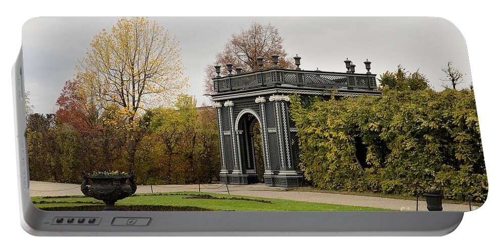 Fall Portable Battery Charger featuring the photograph Garden Gate Schonbrunn Palace Vienna Austria by Imran Ahmed