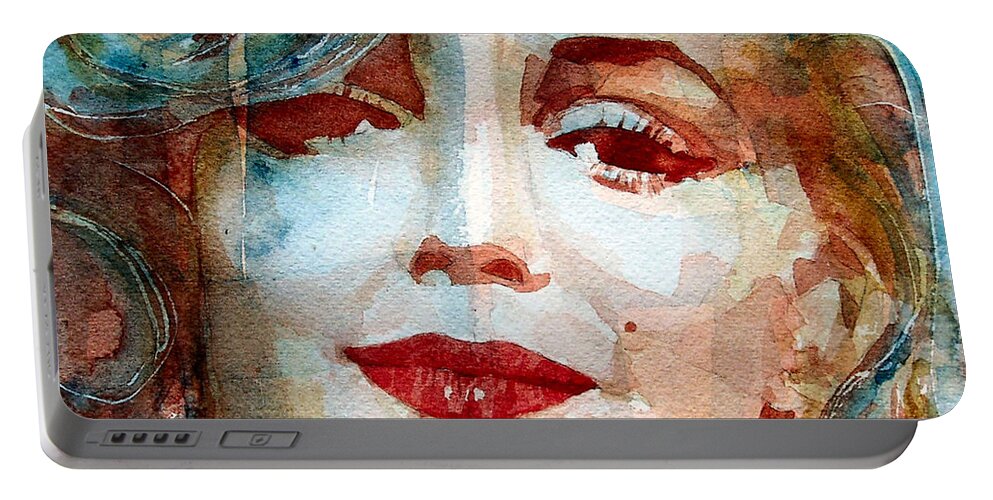Marilyn Monroe Portable Battery Charger featuring the painting Marilyn  #1 by Paul Lovering