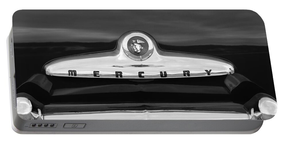 1949 Mercury Coupe Emblem Portable Battery Charger featuring the photograph 1949 Mercury Coupe Emblem by Jill Reger