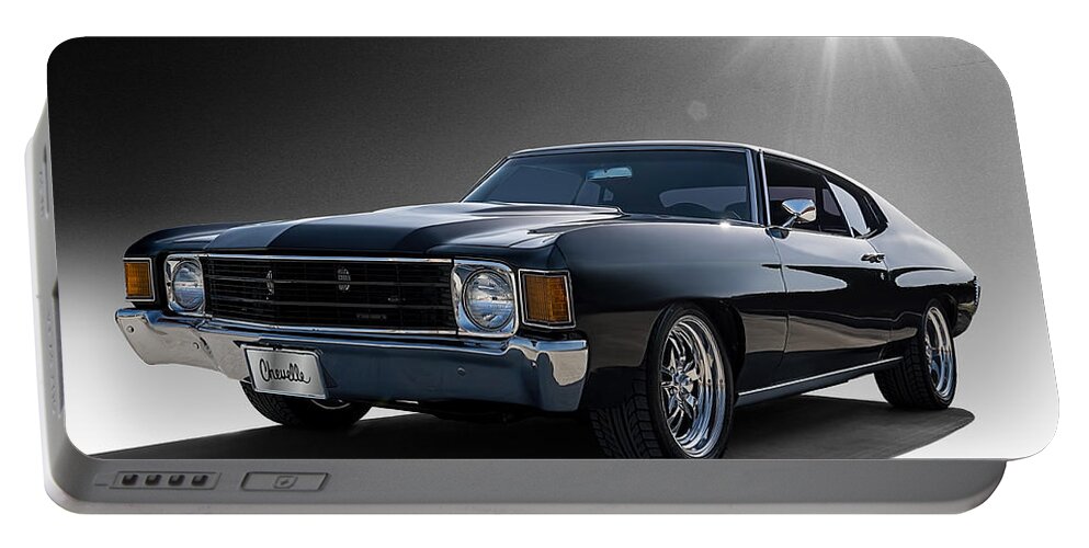 Chevelle Portable Battery Charger featuring the digital art '72 Chevelle by Douglas Pittman