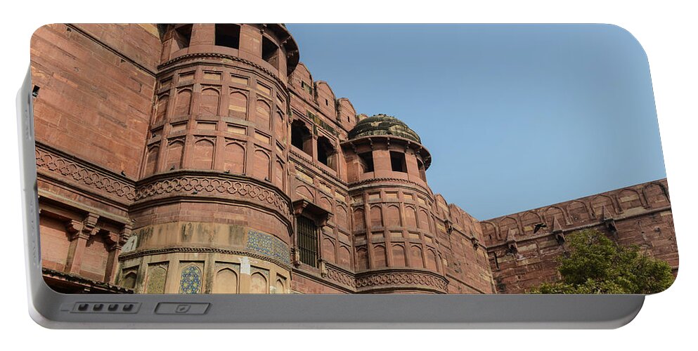 Ancient Portable Battery Charger featuring the photograph Agra Fort in India #1 by Brandon Bourdages
