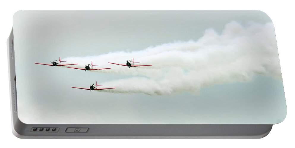 Accuracy Portable Battery Charger featuring the photograph Airplanes At Airshow #1 by Alex Grichenko