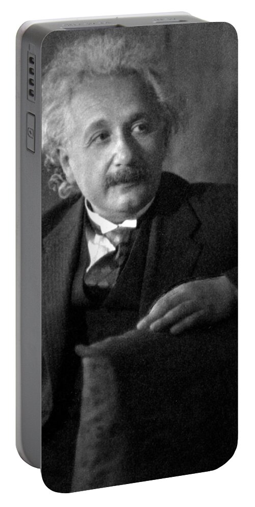 Science Portable Battery Charger featuring the photograph Albert Einstein, German-american #1 by Science Source