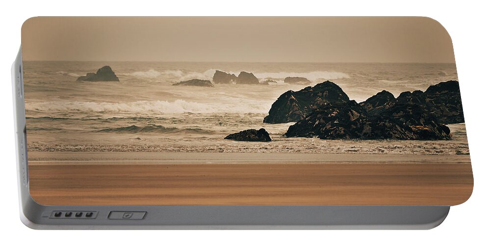 Ocean Portable Battery Charger featuring the photograph Beach #1 by Ivan Slosar