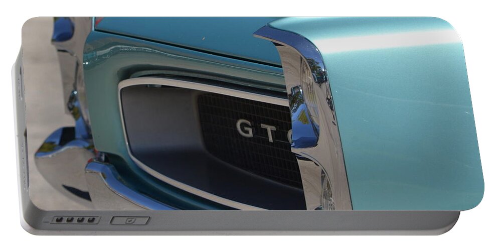 Pontiac Portable Battery Charger featuring the photograph Blue GTO #1 by Dean Ferreira