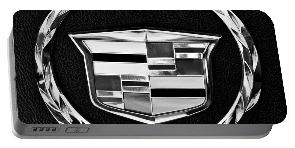 Cadillac Portable Battery Charger featuring the photograph Cadillac Emblem #1 by Jill Reger