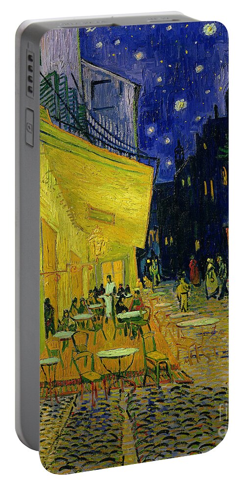 #faatoppicks Portable Battery Charger featuring the painting Cafe Terrace Arles by Vincent van Gogh