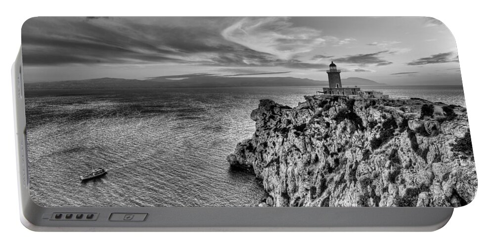 And Portable Battery Charger featuring the photograph Cape Melagavi lighthouse - Greece #1 by Constantinos Iliopoulos