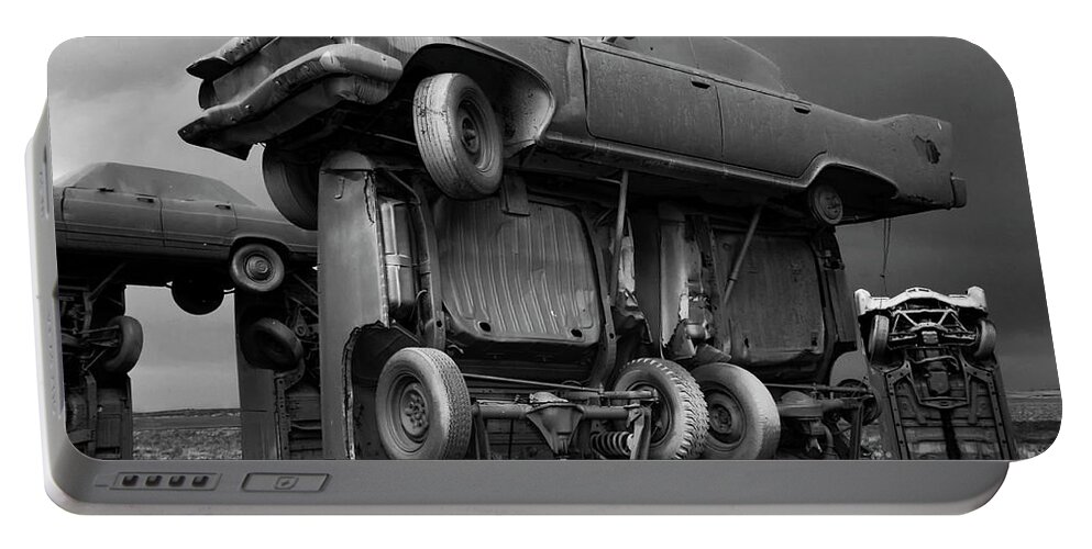 Carhenge Portable Battery Charger featuring the photograph Carhenge 4 #1 by Bob Christopher