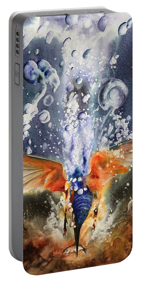 Bird Portable Battery Charger featuring the painting Catch Of The Day by Peter Williams