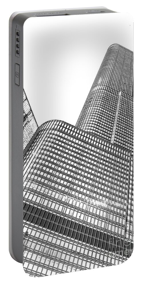 Chicago Downtown Portable Battery Charger featuring the digital art Chicago Downtown by Dejan Jovanovic