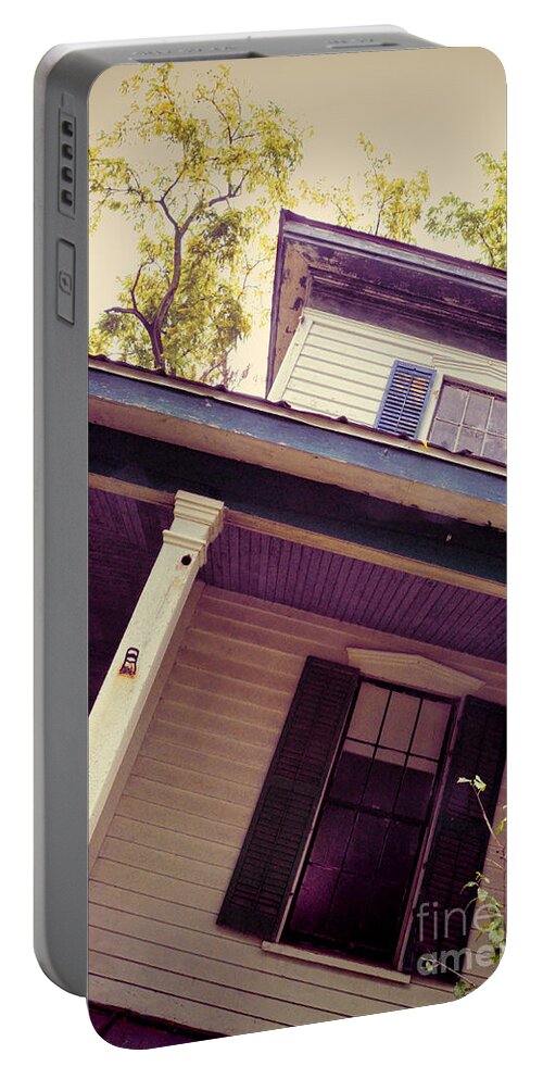 House Portable Battery Charger featuring the photograph Creepy Old House #1 by Jill Battaglia