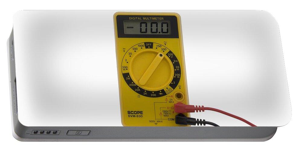 Measurement Portable Battery Charger featuring the photograph Digital Multimeter #1 by Science Stock Photography