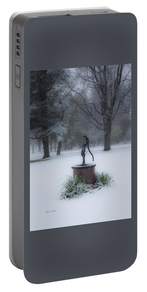 Snow Portable Battery Charger featuring the photograph First Snow by Rebecca Samler