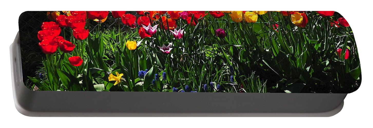 Flower Portable Battery Charger featuring the photograph Flower Garden #1 by Frozen in Time Fine Art Photography