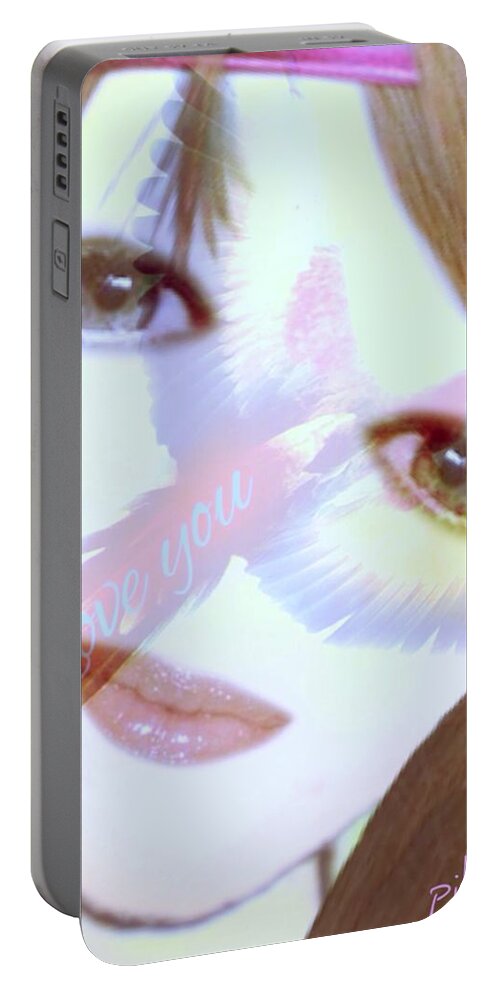 Gaelle Portable Battery Charger featuring the digital art Gaelle #1 by Pikotine Art