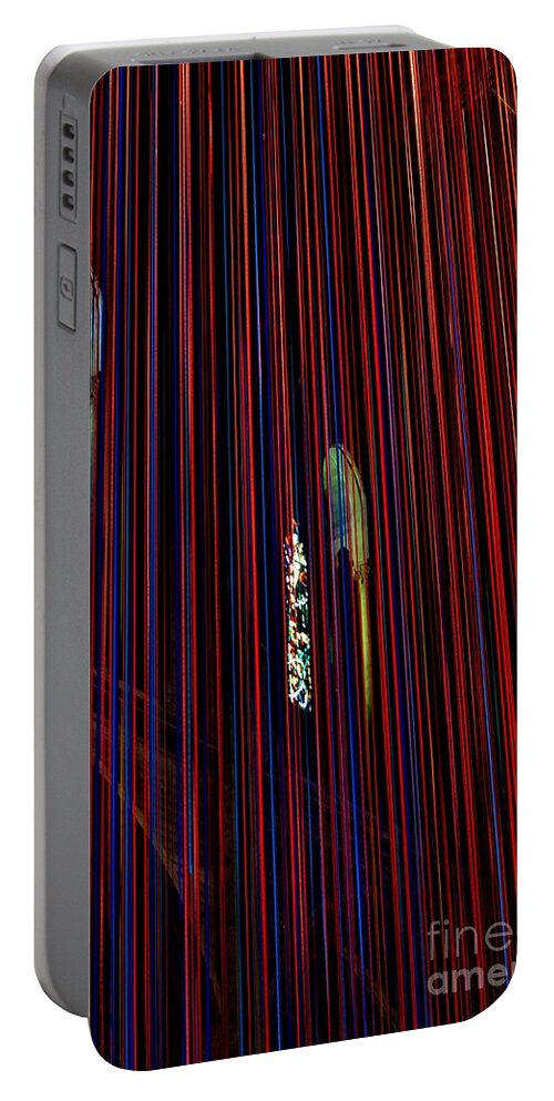 Grace Cathedral Portable Battery Charger featuring the photograph Grace Cathedral with Ribbons by Dean Ferreira