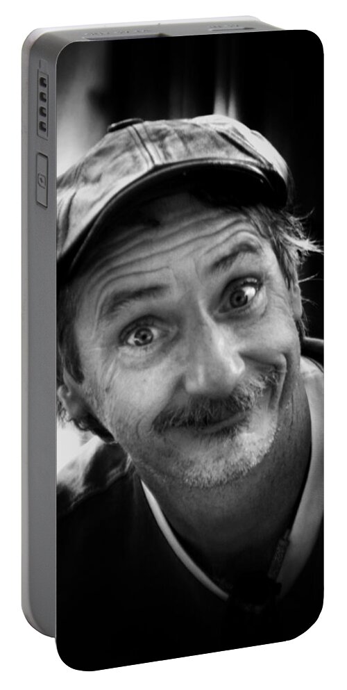 Kelly Hazel Portable Battery Charger featuring the photograph Happy Man #1 by Kelly Hazel