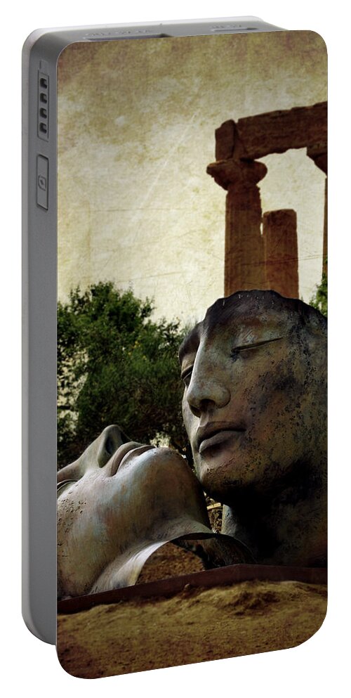 Hermanos Portable Battery Charger featuring the photograph 'Hermanos' in the Valley of the Temples #2 by RicardMN Photography