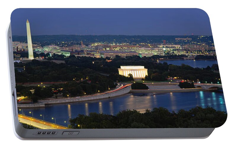 Photography Portable Battery Charger featuring the photograph High Angle View Of A City, Washington #1 by Panoramic Images