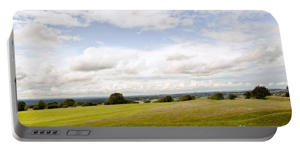 Ireland Digital Photography Portable Battery Charger featuring the digital art Hill of Tara #1 by Danielle Summa