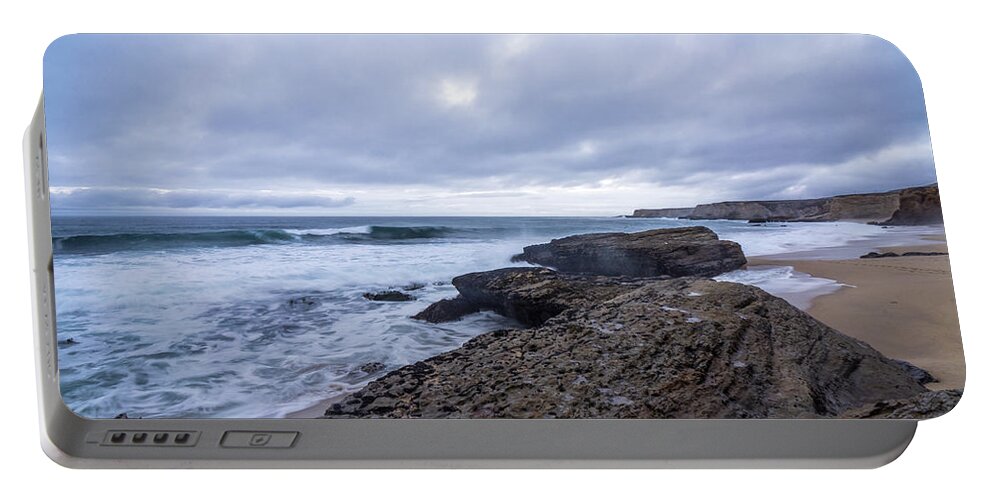 Pacific Portable Battery Charger featuring the photograph Hole in the Wall Beach #2 by Weir Here And There