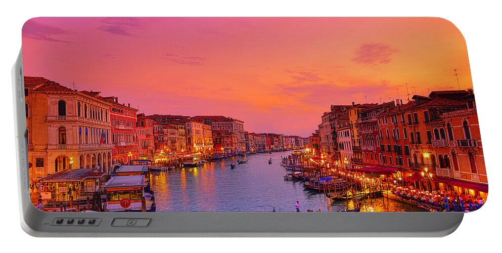 Venice Portable Battery Charger featuring the photograph Into the sunset #2 by Midori Chan