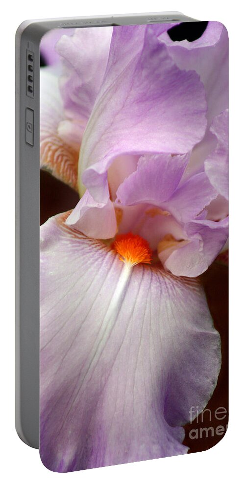 Iris Portable Battery Charger featuring the photograph Iris #2 by Karen Adams