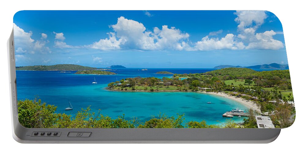 Photography Portable Battery Charger featuring the photograph Island In The Sea, Caneel Bay, St #1 by Panoramic Images