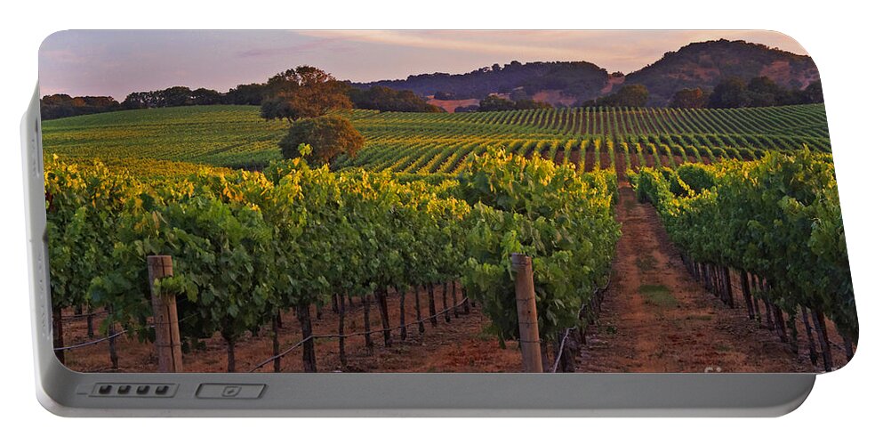 Calistoga Portable Battery Charger featuring the photograph Knight's Valley Summer Solstice by Charlene Mitchell