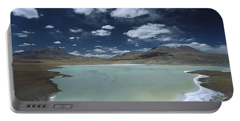 Feb0514 Portable Battery Charger featuring the photograph Laguna Canapa Potosi District Altiplano #1 by Tui De Roy