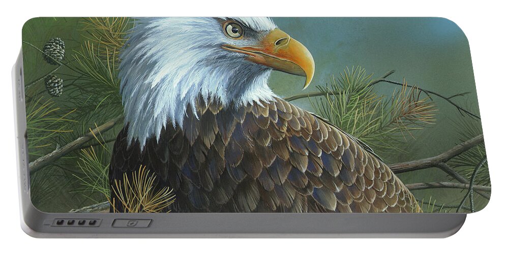 Bald Eagle Paintings Portable Battery Charger featuring the painting Legacy by Mike Brown