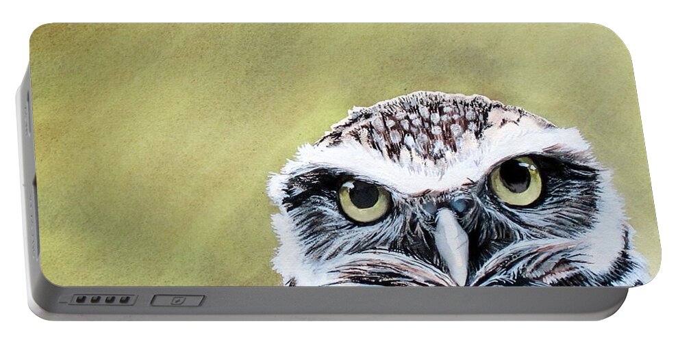 Bird Portable Battery Charger featuring the painting Little Who Watercolor by Kimberly Walker