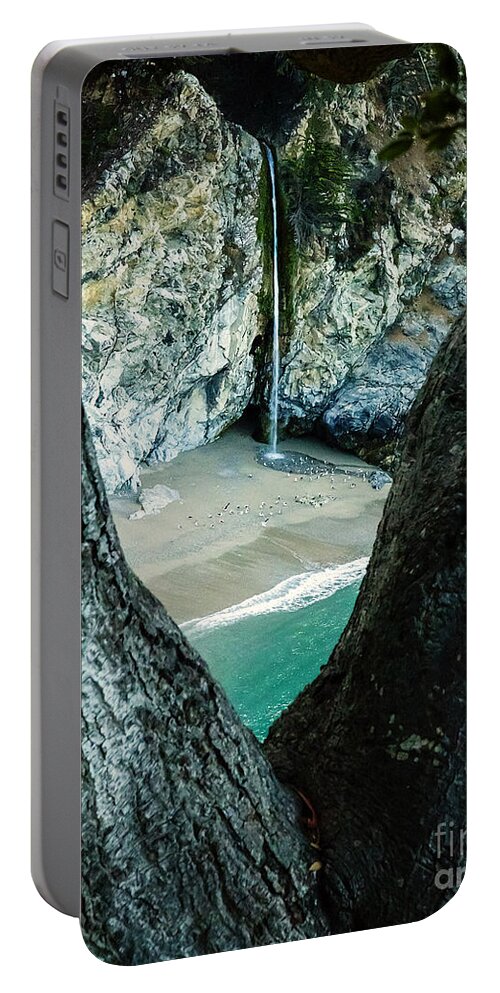 Mcway Falls Portable Battery Charger featuring the photograph McWay Falls-Big Sur by David Millenheft