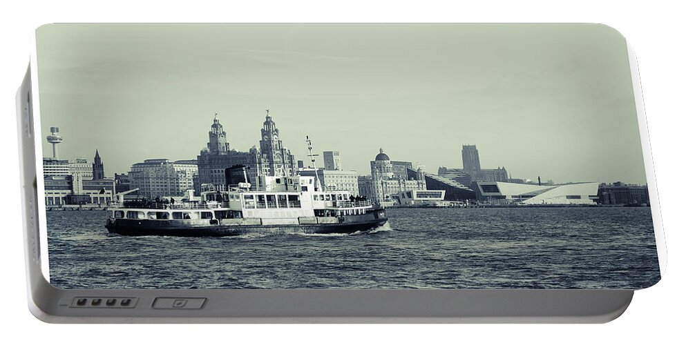 Liverpool Museum Portable Battery Charger featuring the photograph Mersey Ferry by Spikey Mouse Photography