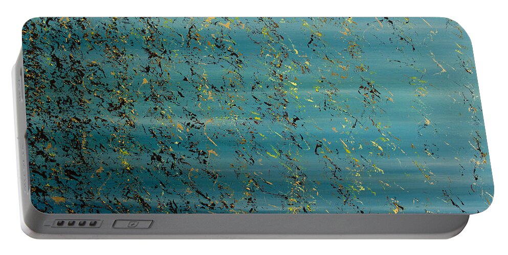 Derek Kaplan Art Portable Battery Charger featuring the painting My Own Sunshine #2 by Derek Kaplan