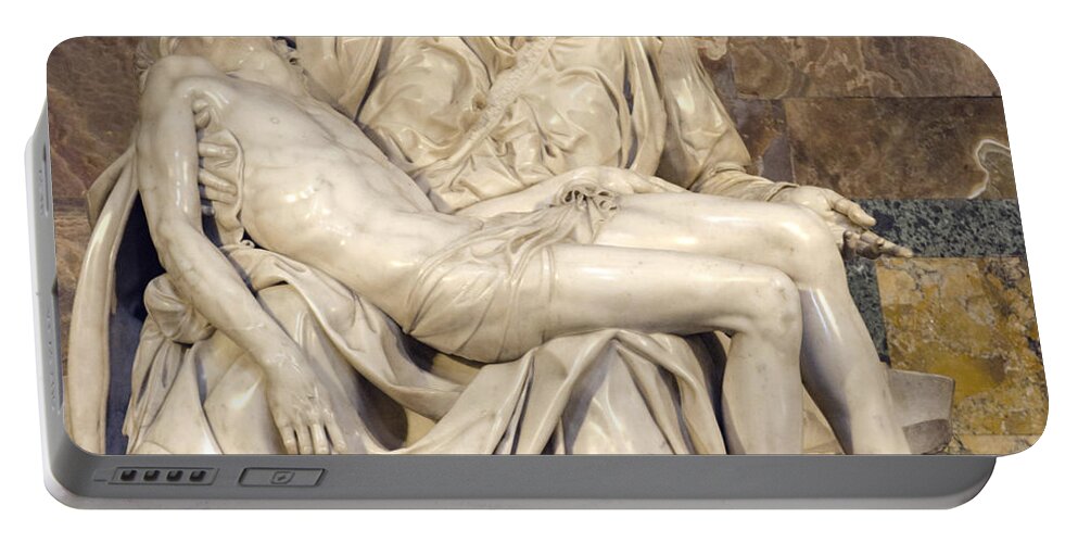 1400s Portable Battery Charger featuring the photograph Pieta By Michelangelo, St. Peters #1 by Kenneth Murray