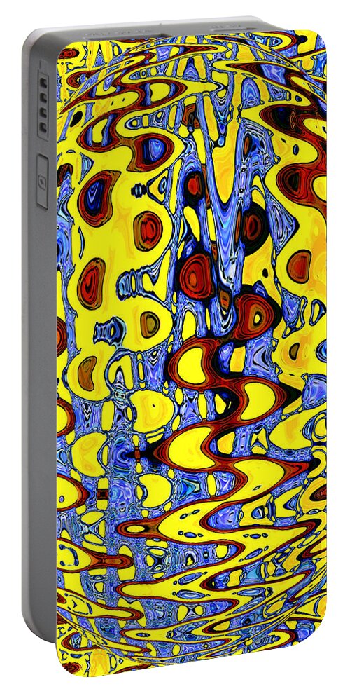 Distortion Portable Battery Charger featuring the digital art Pitcher Distortion One #1 by Gary Olsen-Hasek