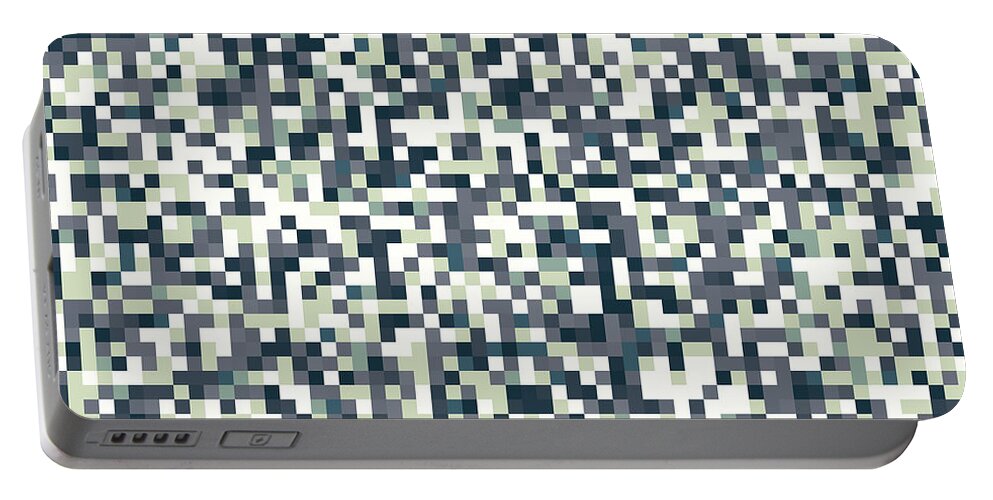 Abstract Portable Battery Charger featuring the digital art Pixel Art #1 by Mike Taylor