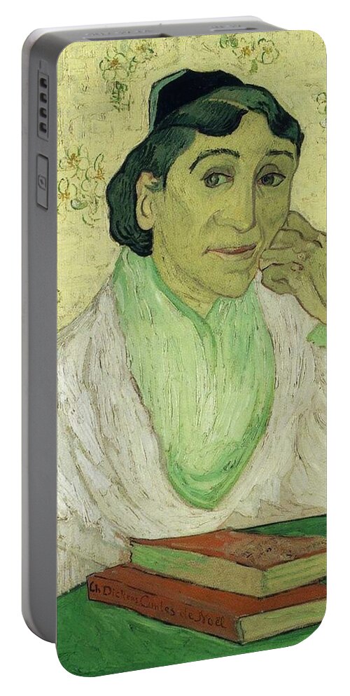 1890 Portable Battery Charger featuring the painting Portrait of Madame Ginoux #1 by Vincent van Gogh