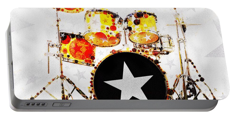 Rock Star Portable Battery Charger featuring the digital art Rock Star #2 by Russell Pierce
