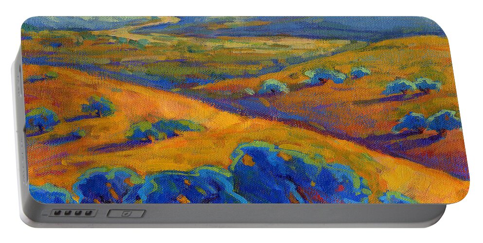 Konnie Portable Battery Charger featuring the painting Rolling Hills 1 by Konnie Kim