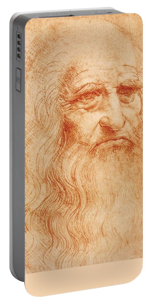 Turin Portable Battery Charger featuring the painting Self Portrait by Leonardo da Vinci