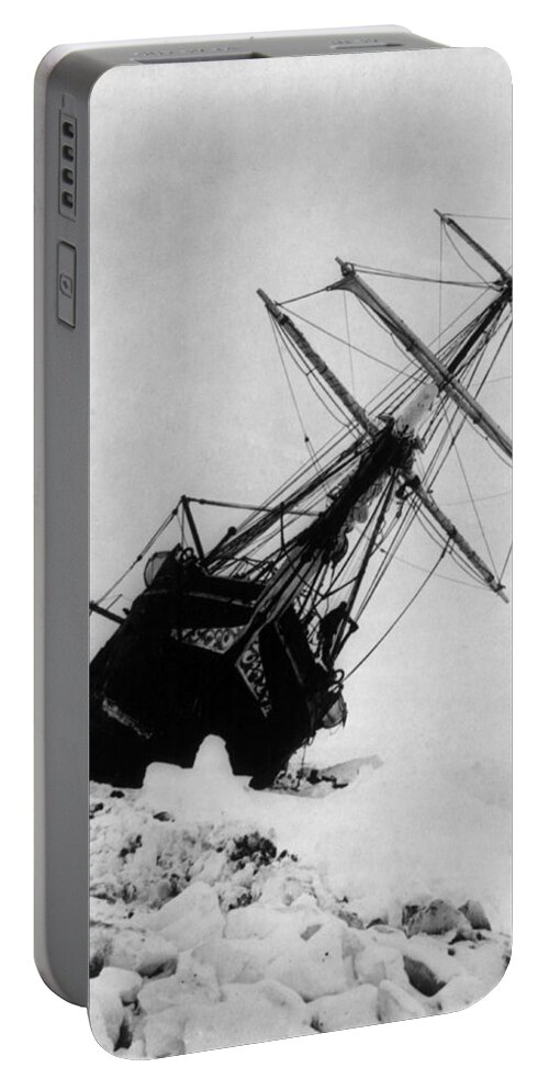 Navigation Portable Battery Charger featuring the photograph Shackletons Endurance Trapped In Pack by Science Source