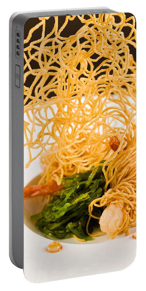 Asian Portable Battery Charger featuring the photograph Shrimp Tempura by Raul Rodriguez