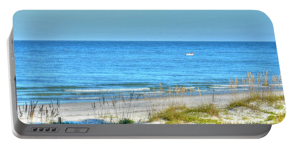 Beach Portable Battery Charger featuring the photograph Solitude #1 by Debbi Granruth