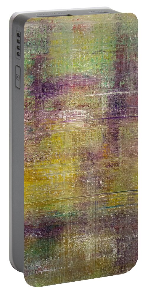 Abstract Art Portable Battery Charger featuring the painting Someday by Derek Kaplan