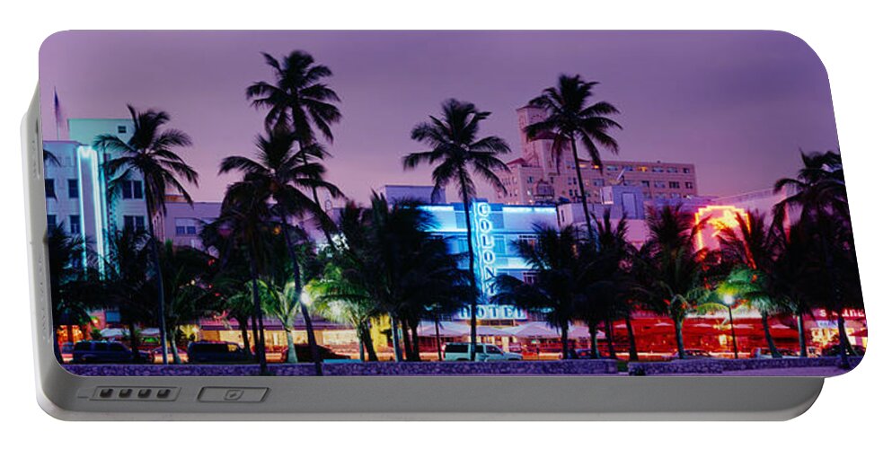 Photography Portable Battery Charger featuring the photograph South Beach, Miami Beach, Florida, Usa #1 by Panoramic Images