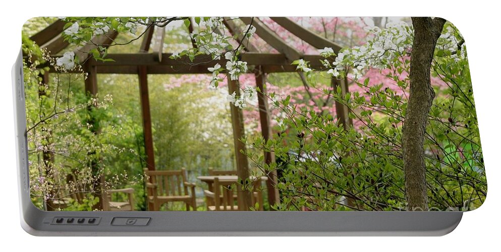 Spring Portable Battery Charger featuring the photograph Spring Seating #1 by Living Color Photography Lorraine Lynch
